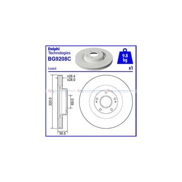 Bromsskiva, Framaxel — Framaxel från Autofrance