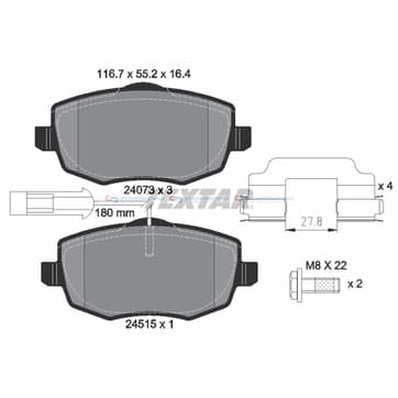 Bromsbeläggssats, Framaxel — Framaxel från Autofrance