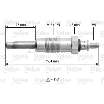 Glödstift M12x1.25 från Autofrance