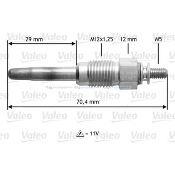 Glödstift M12x1.25 från Autofrance