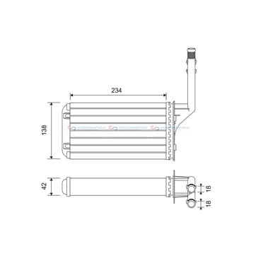 Värmeväxlare, kupévärme från Autofrance