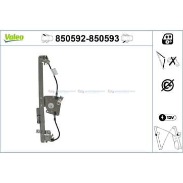 Fönsterhiss, Vänster bak — vänster bak från Autofrance