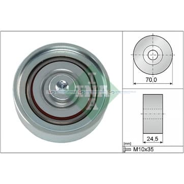 Styrrulle, flerspårsrem Ø-70x 24,5mm från Autofrance
