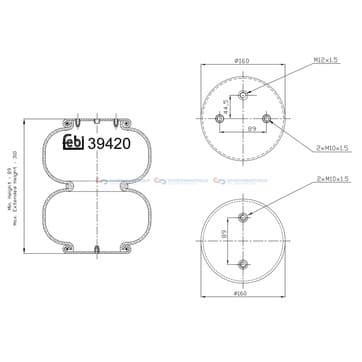 Bälg, luftfjädring från Autofrance