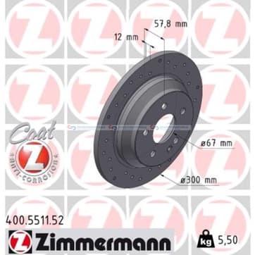 Bromsskiva, Bakaxel — Bakaxel från Autofrance