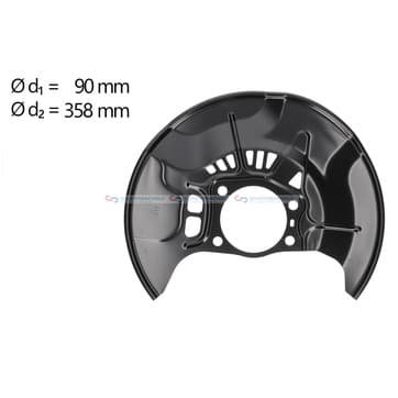 Stänkskydd, bromsskiva, Framaxel höger — Framaxel höger från Autofrance