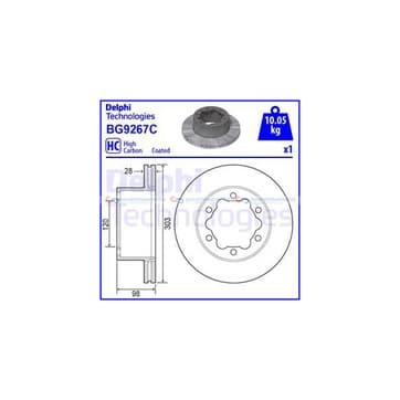 Bromsskiva, Bakaxel — Bakaxel från Autofrance