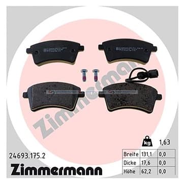 Bromsbeläggssats, Framaxel — Framaxel