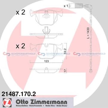 Bromsbeläggssats, Bakaxel — Bakaxel från Autofrance