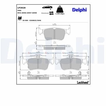 Bromsbeläggssats från Autofrance