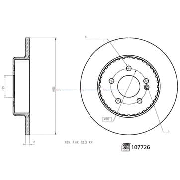 Bromsskiva, Bakaxel — Bakaxel från Autofrance