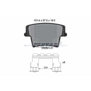 Bromsbeläggssats från Autofrance