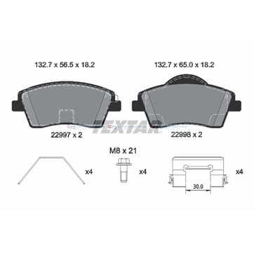 Bromsbeläggssats från Autofrance