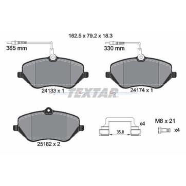 Bromsbeläggssats, Framaxel — Framaxel från Autofrance