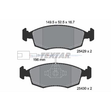 Bromsbeläggssats, Framaxel — Framaxel från Autofrance