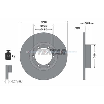 Bromsskiva AußenØ-228mm från Autofrance