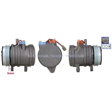 Kompressor, AC Ø-107mm från Autofrance