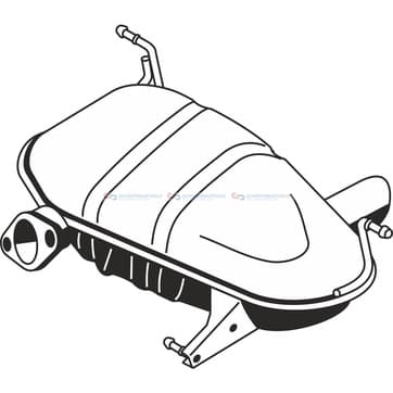 Bakre ljuddämpare från Autofrance