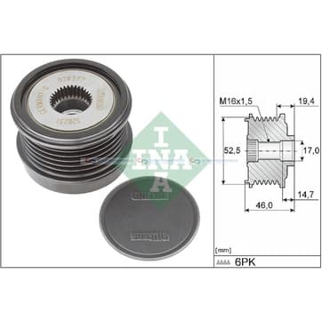 Generator, Freewheel Clutch från Autofrance