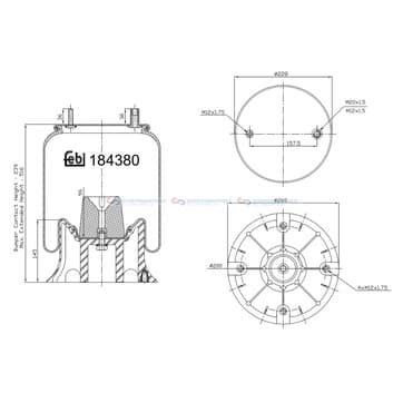 Bälg, luftfjädring, Bakaxel — Bakaxel från Autofrance