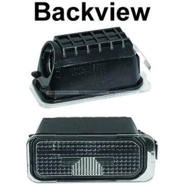 Nummerplåtsbelysning, Tvåsidig — Tvåsidig