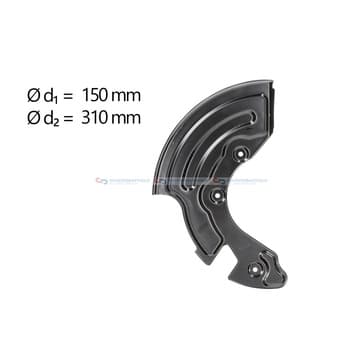 Stänkskydd, bromsskiva, Framaxel höger — Framaxel höger från Autofrance