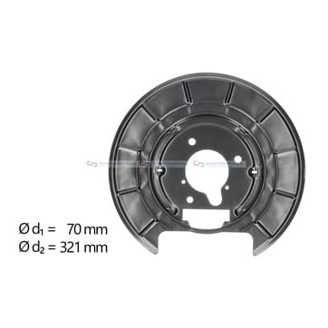 Stänkskydd, bromsskiva, Bakaxel vänster — Bakaxel vänster från Autofrance